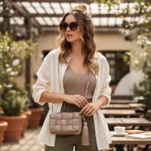 Bolso Dilek · Clutch de lujo vegano hecho a mano en Barcelona